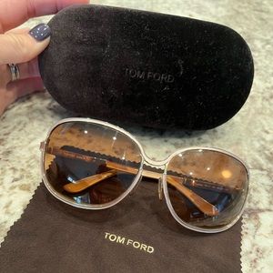 Tom Ford Delphine rose gold sunglasses